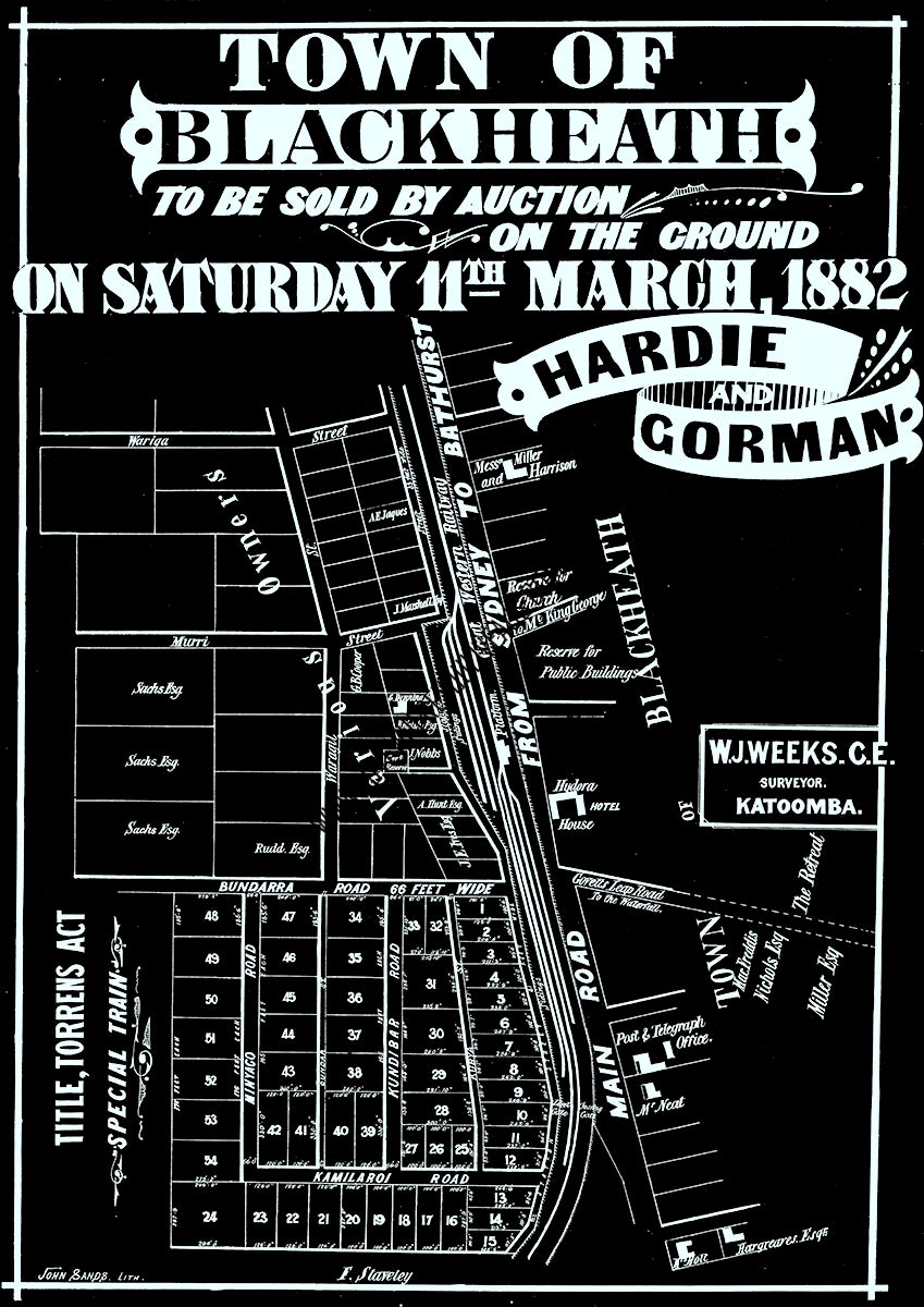 Vintage Real Estate Poster Town of Blackheath 1882