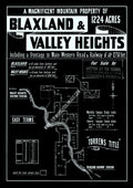 Vintage Real Estate Poster Magnificent Mountain Property of Blaxland NSW