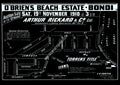 Vintage Real Estate Poster O'Briens Beach Estate Bondi NSW