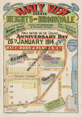 Vintage Real Estate Poster Manly View Estate NSW