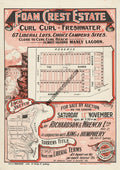 Vintage Real Estate Poster "Foam Crest Estate" Brookvale Curl Curl