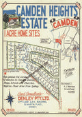 Vintage Real Estate Poster Camden Heights Estate NSW