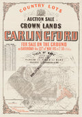 Vintage Real Estate Poster Auction Sale Crown Lands Carlingford