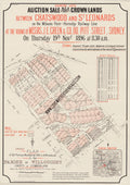 Vintage Real Estate Poster Crown Lands of Chatswood NSW