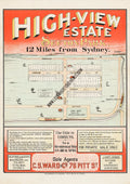 Vintage Real Estate Poster High View Estate Sefton Chester Hill NSW (Copy)