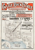 Vintage Real Estate Poster Castle Rock Estate Clontarf NSW