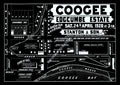 Vintage Real Estate Poster Edgumbe Estate Coogee NSW