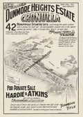 Vintage Real Estate Poster Dunmore Heights Estate Cronulla NSW