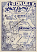 Vintage Real Estate Poster White Sands Estate Cronulla NSW