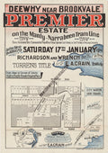 Vintage Real Estate Poster Premier Estate Dee Why NSW