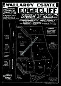 Vintage Real Estate Poster Wallaroy Estate Edgecliff NSW