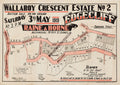 Vintage Real Estate Poster Wallaroy Crescent Estate No 2 Edgecliff NSW