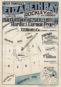 Vintage Real Estate Poster Elizabeth Bay Rockley House and Grounds NSW