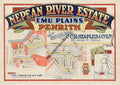 Vintage Real Estate Poster Nepean River Estate Emu Plains Penrith NSW