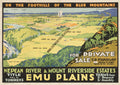 Vintage Real Estate Poster Nepean River and Mount Riverside Estates Emu Plains NSW