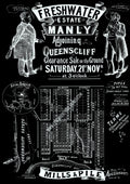 Vintage Real Estate Poster Freshwater Estate Manly Queenscliff NSW
