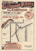Vintage Real Estate Poster Glenbrook Heights Estate Glenbrook NSW