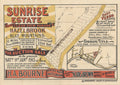Vintage Real Estate Poster Sunrise Estate Hazelbrook Blue Mountains NSW