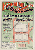 Vintage Real Estate Poster Badgery Estate Homebush NSW