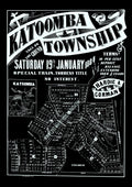 Vintage Real Estate Poster Katoomba Township NSW