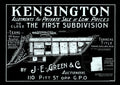 Vintage Real Estate Poster Kensington The First Subdivision NSW