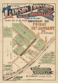 Vintage Real Estate Poster Lawson Township Estate NSW