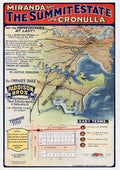 Vintage Real Estate Poster Miranda The Summit Estate Cronulla NSW