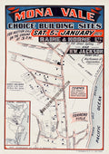 Vintage Real Estate Poster Mona Vale Choice Building Blocks NSW