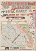 Vintage Real Estate Poster Warriewood Estate Narrabeen Mona Vale NSW