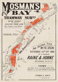 Vintage Real Estate Poster Mosman's Bay Mosman NSW