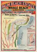 Vintage Real Estate Poster Palm Beach Estate Whale Beach NSW