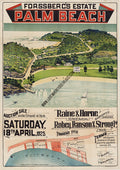 Vintage Real Estate Poster Forssberg's Estate Palm Beach NSW