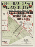 Vintage Real Estate Poster Todd's Farmlets Peakhurst NSW