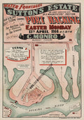Vintage Real Estate Poster Suttons Estate Port Hacking NSW