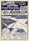 Vintage Real Estate Poster Rionga Estate Port Hacking NSW