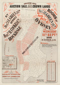 Vintage Real Estate Poster Crown Lands Randwick NSW
