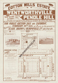 Vintage Real Estate Poster Cotton Mills Estate Pendle Hill Wentworthville NSW