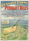 Vintage Real Estate Poster Pennant Farms Estate Pennant Hills NSW