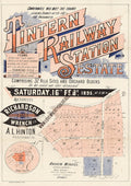 Vintage Real Estate Poster Tintern Railway Station Estate Pennant Hills NSW