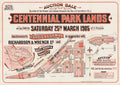 Vintage Real Estate Poster Centennial Park Lands Randwick NSW
