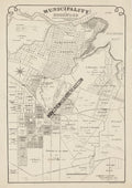Vintage Real Estate Poster Municipality of Rookwood incl Strathfield and Homebush NSW