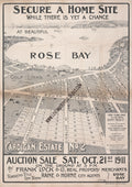 Vintage Real Estate Poster Cardigan Estate Rose Bay NSW
