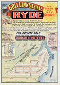 Vintage Real Estate Poster Golf Links Estate Ryde NSW