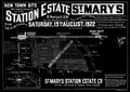 Vintage Real Estate Poster New Town Sites Station Estate St Marys NSW