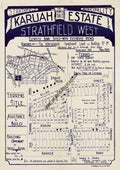 Vintage Real Estate Poster Karuah Estate Strathfield NSW