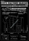 Original Vintage Real Estate Poster City Factory Blocks Surry Hills NSW